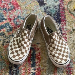 Checkered slip on Vans
